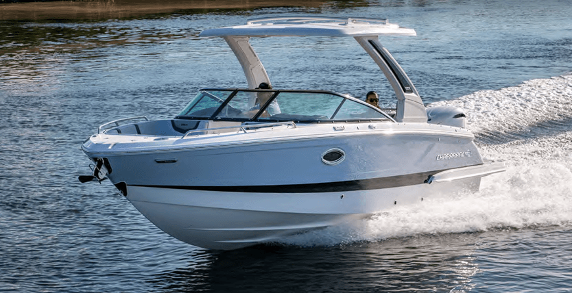 Family enjoying a Chaparral boat